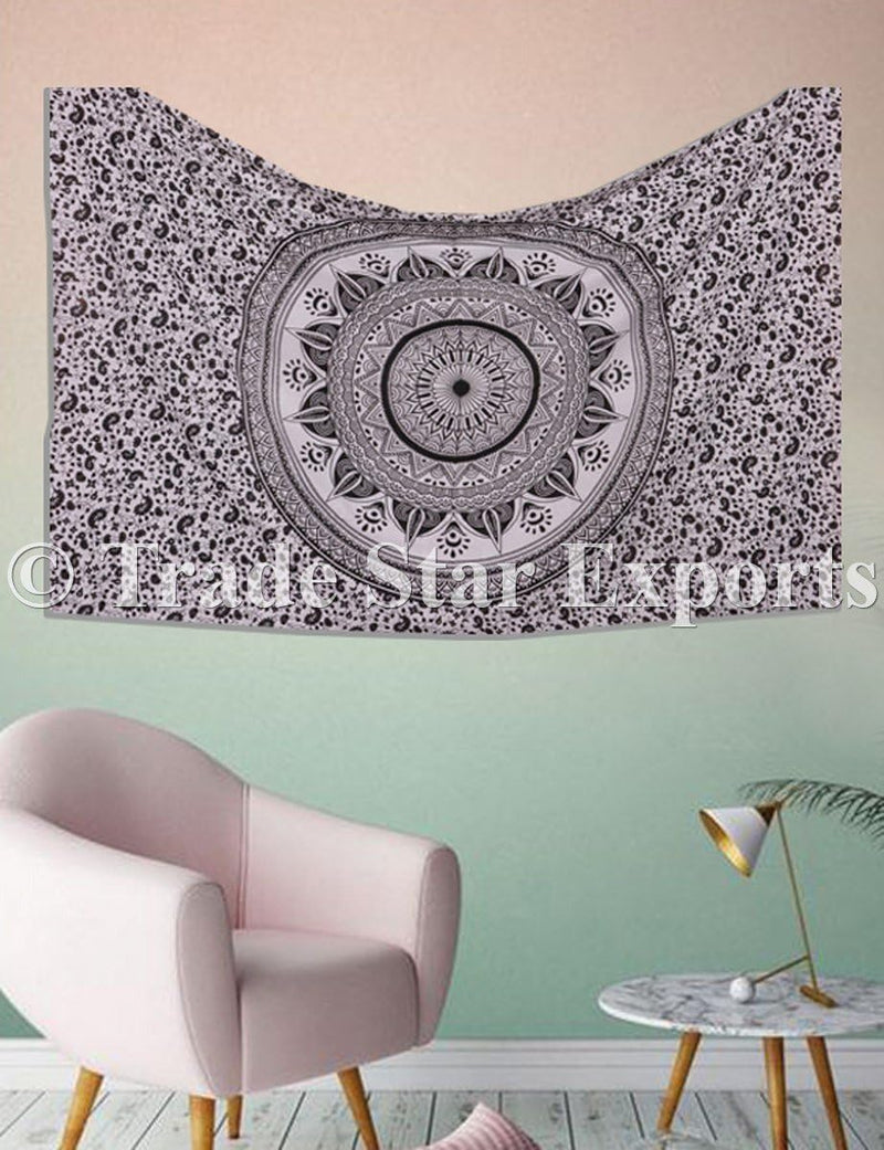 Trade Star Mandala bedsheet Indian Bedsheet Large Table Cloth Picnic Mat Bohemian Wall Hanging Bedcover Long Bedspread Vertical Wall Hanging Wall Background Sheet Wall Tapestry (Pattern 17)