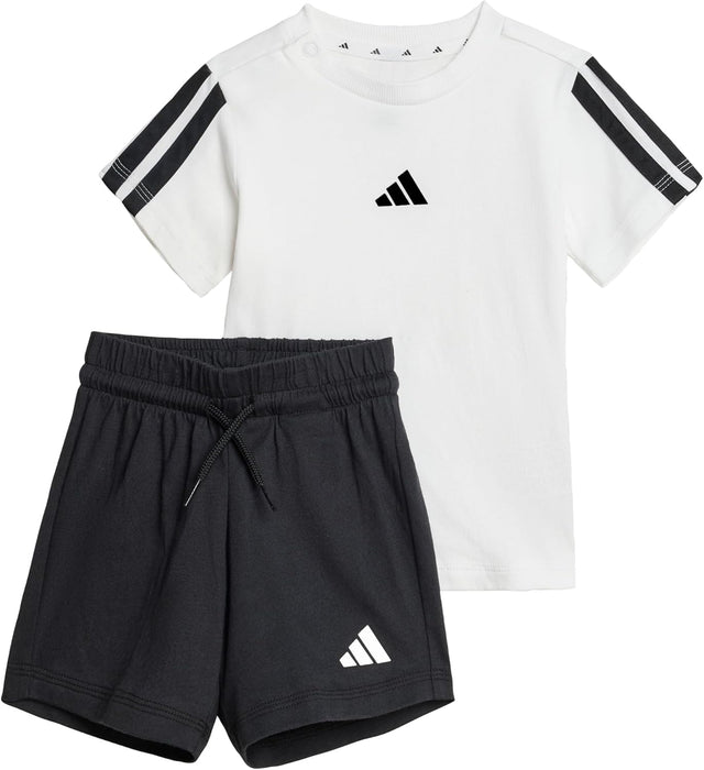 adidas I 3S T-SET 160 Suits for Unisex Child WHITE/BLACK 0-3 Months, 1-2 Years