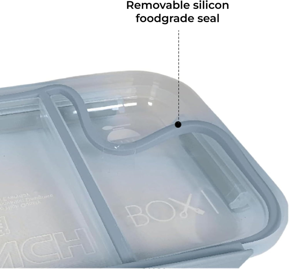 Stainless Steel Bento Lunch Box with 2 Compartments - Insulated, Leak Proof Bento Box for Kids, Adults Airtight Tiffin Lunchbox for Office, School (BLUE)