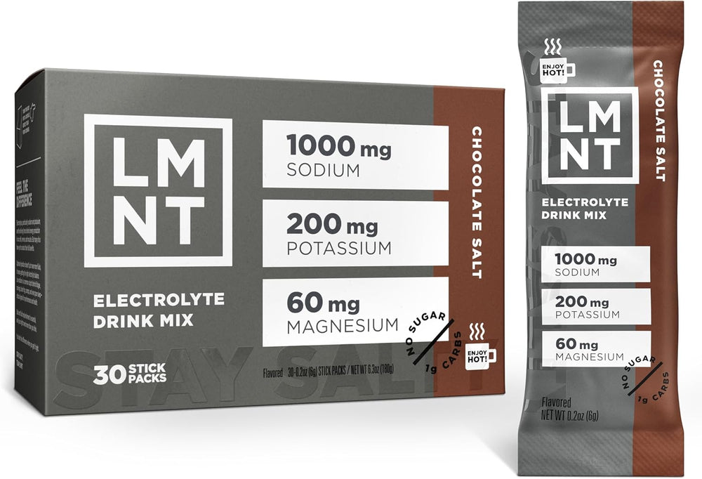 Drink LMNT Keto Electrolyte Powder Packs Paleo Hydration Powder Sugar-free, Artificial Free Raw Flavourless 30 Sticks Pack