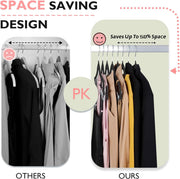 ManGotree 30 cm Baby Velvet Hangers with Movable Clips, Non-Slip Kids Felt Hangers, Ultra-Thin Space-Saving Children's Clothes Hangers for Skirts, Pants, Dresses, Shirts, Jackets (16 Pack, Pink)