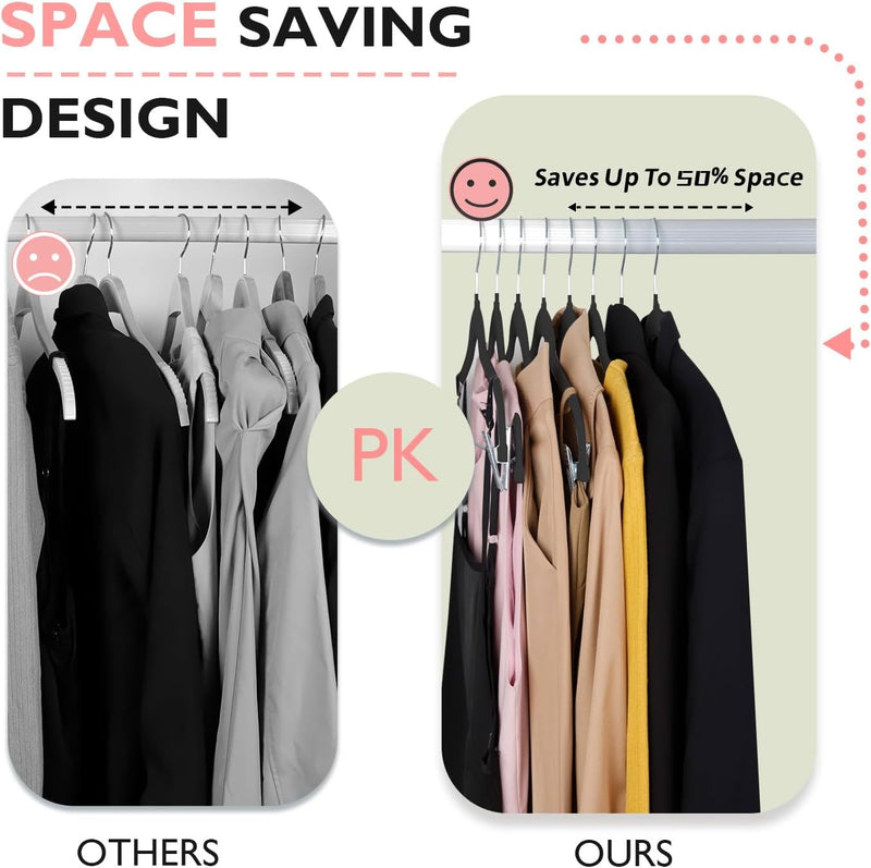 ManGotree 30 cm Baby Velvet Hangers with Movable Clips, Non-Slip Kids Felt Hangers, Ultra-Thin Space-Saving Children's Clothes Hangers for Skirts, Pants, Dresses, Shirts, Jackets (16 Pack, Pink)