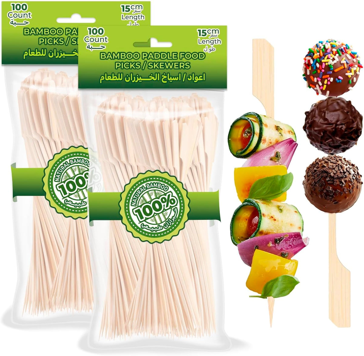 PESCADOR Fruit Picks (Short Paddle, 200 Count) β image 2