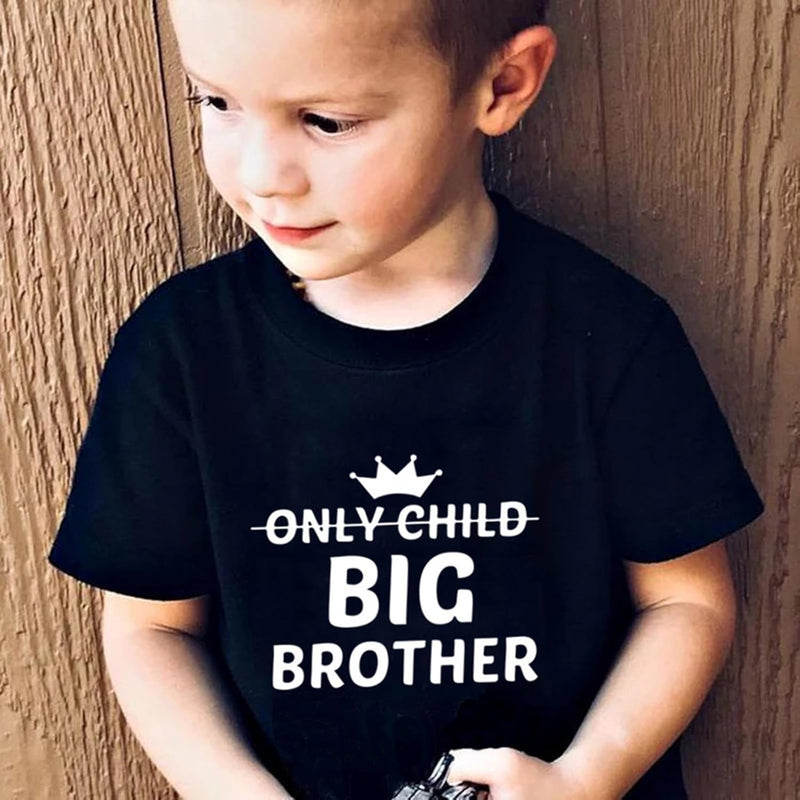 Kids Boys Big Brother T Shirts Tops Toddler Baby Tees Outfit Summer Short Sleeve Clothes Older Brother Announcement Gift