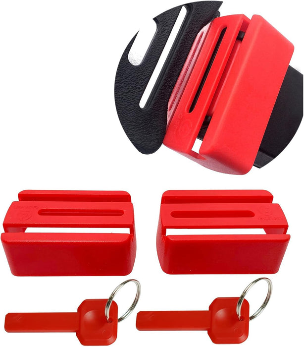 NALACAL Seat Belt Lock Cover - Prevents Kids from Unbuckling Seat Belt Buckle & Booster Seat - Premium Heavy Duty ABS Plastic & Universal Fit - Childproof Seatbelt Lock Car Accessories