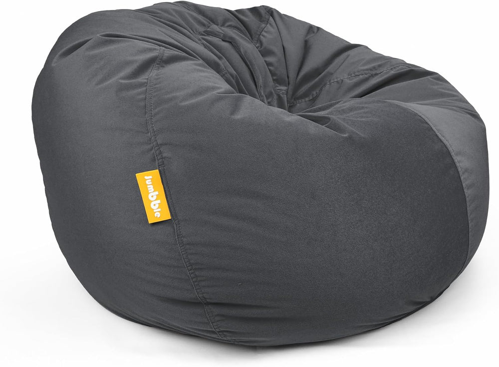 Nest Soft Suede Bean Bag with Filling Cozy Bean Bag Best for Lounging Indoor Kids & Adult Soft Velvet Fabric Filled with Polystyrene Beads (Grey, X-Large)