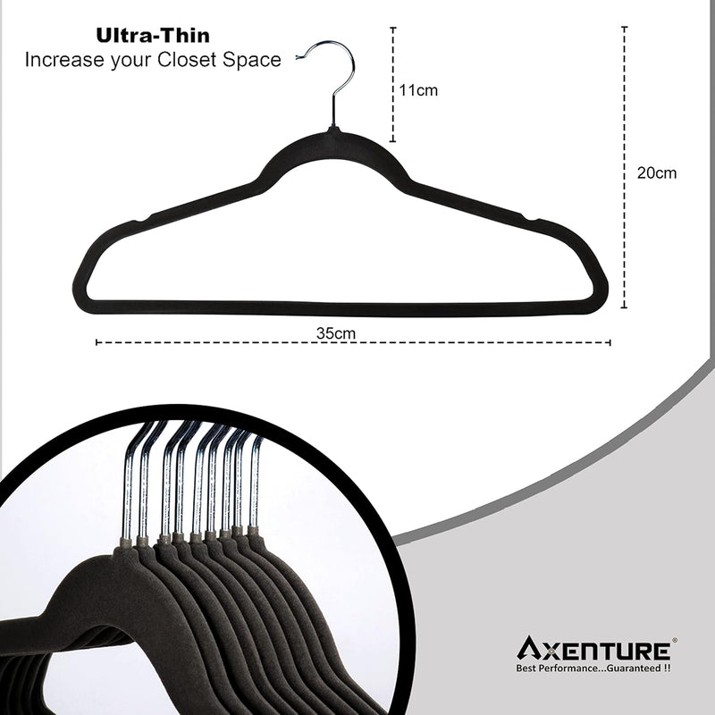 Kids Velvet Clothes Hanger, 50 Pack, 35cm / 14 Inch-Premium Children's Hangers Ultra-Thin Space Saving Organizers, Non-Slip Nursery Hangers for Babies, Infants, Toddlers and Kids (White, 50)