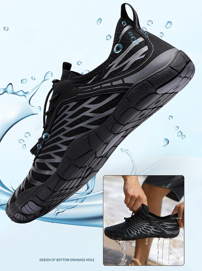 HommyFine Men Women Water Shoes Quick Dry Aqua Sports Water Shoes Ultralight Anti Slip Sole Water Shoes for Swimming Diving Snorkeling and Hiking Big Size Shoes Hard Sole