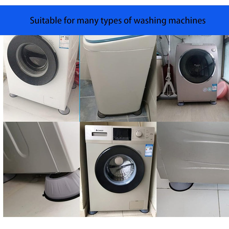 Ma Fra 4 Pcs Washing Machine Support,Washing Machine Stabilizer Mat Anti-Vibration Leg Stopper Foot Pad Feet Pads Shock and Noise Cancelling
