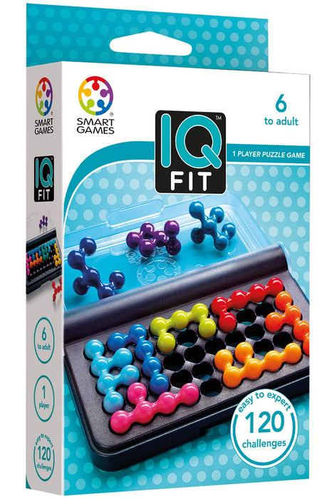 Smart Games IQ Fit, Puzzle Game with 120 Challenges, 6+ Years, SG 423, 9.8 x 2.9 x 14.4 cm (LxWxH)