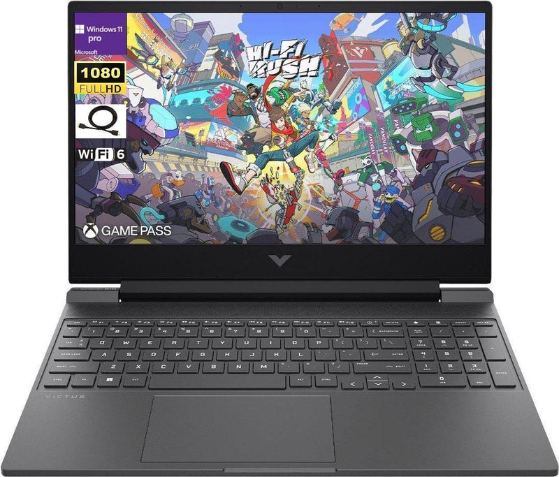 HP Victus 144Hz 15.6" FHD Gaming Laptop, AMD Ryzen 5 7535HS Processor, Radeon RX 6550M (Beats Nvidia GeForce RTX 3050), 8GB RAM 512GB SSD, Backlit Keyboard, Windows 11 Pro, Mica Silver