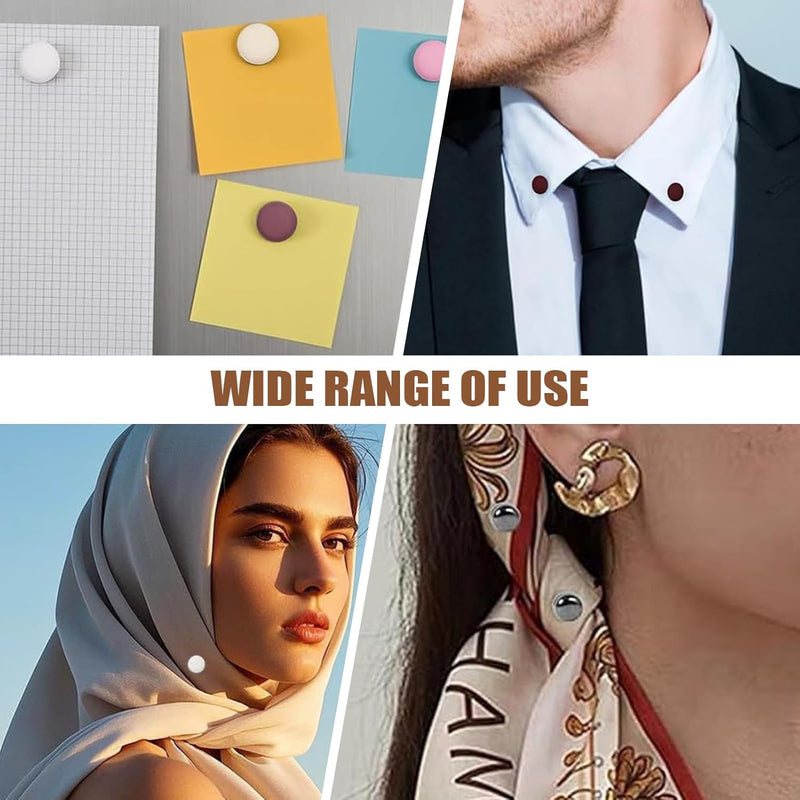 Hijab Pins, Strong Hijab Magnets Clothes Magnetic Scarf Clasp | Brooch Multi-Purpose Scarf Clasp Pinless No-Snag Headscarf Clips for Veil Outdoor Travel