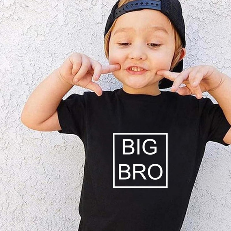 Kids Baby Boy Big Brother T Shirt Tops Toddler Lil Bro Pullover Tees Twins Sibling Matching Clothes Outfit