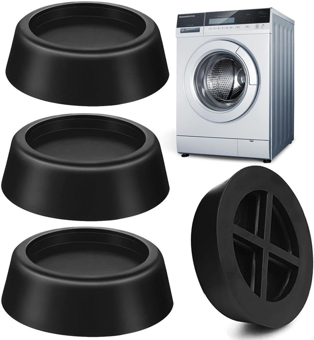 NALACAL Washing Machine Vibration Pads, Anti Vibration Pads for Washing Machine, Washing Machine Feet, Universal Rubber Shock Absorber Mat for Dryer, Prevent Noise and Slips, 4PCS