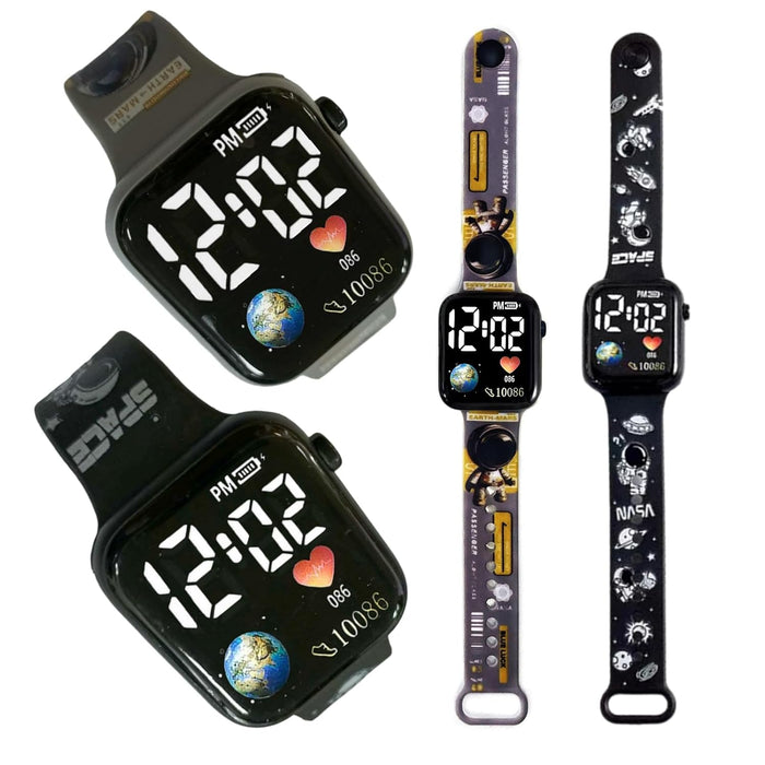 Kids Digital Watches,Sports Life Waterproof LED Watche, Children's Cartoon Electronic Watches, Adjustable TPU Watches for Boys Girls Students Birthday & Holiday Gifts