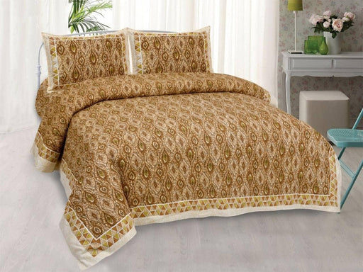 SUFAYA FAB Printed Indian Sanganer Royal Cotton Premium Big Size Bedsheets for Modern Look(100x100) inches with Two Pillow (18x28)