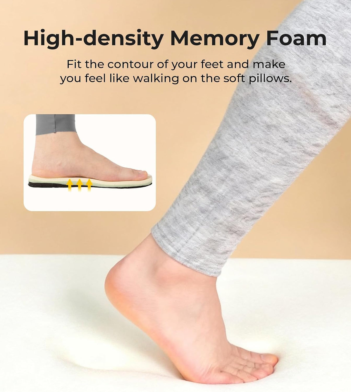 Fuzzy Curly Fur Slippers for Women, Memory Foam Loafer Slippers with Polar Fleece Lining,Grey(38-39EU) โ image 3