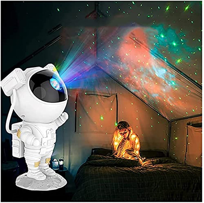 AWH Astronaut Galaxy Projector with Timer & Remote Control, USB Powered Spaceman Projector Lamp, 360° Adjustable Astronaut Starry Night Light Projector for Room Decoration