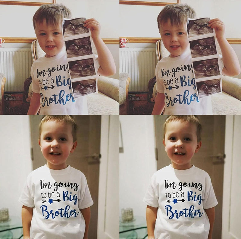 I’m Going to be a Big Brother T Shirts Announcement Tees for Kids Toddler Baby Boy Promoted Tops Clothes Gift