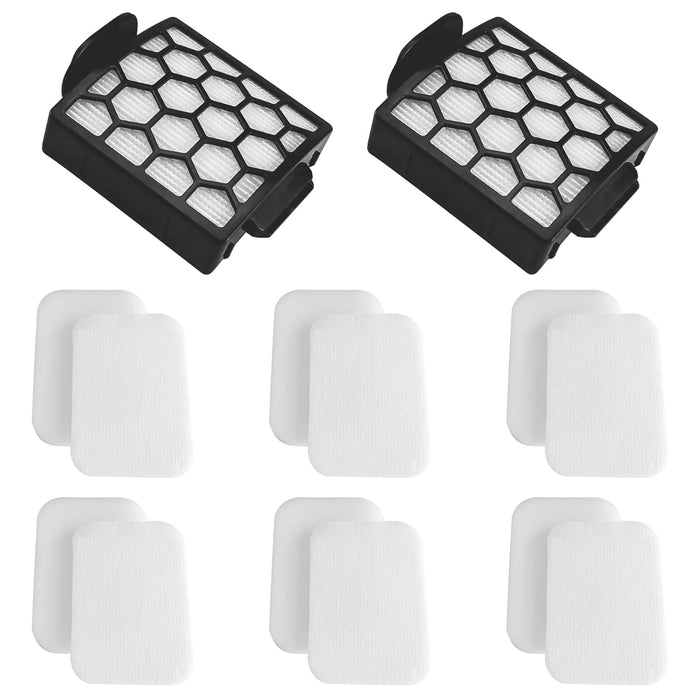 Funmit 14Pack Hepa Filter Repalcement for Shark Navigator Zero-M Self-Cleaning Brushroll Pet Pro Upright Vacuum ZU60, ZU62, ZU62C
