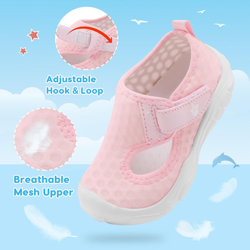 L-RUN Toddler Shoes Boys Girls Wide Toe Box Barefoot Walking Shoes Kid Lightweight Breathable Sneakers