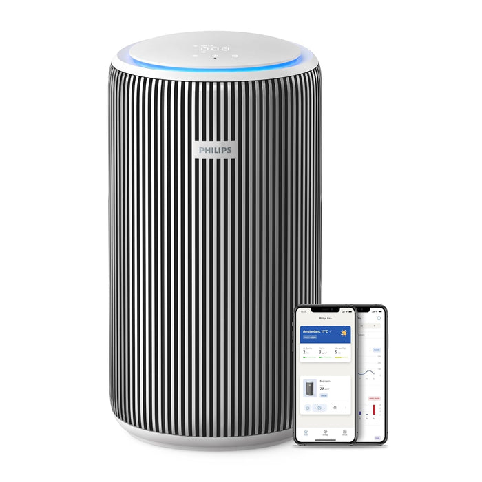 Philips Smart Air Purifier PureProtect 3200 Series - 135 m2, HEPA, Active Carbon, 5 Speeds, Sleep Mode, Child Lock, Connected to Smart Phones, Silver/White - AC3220/10