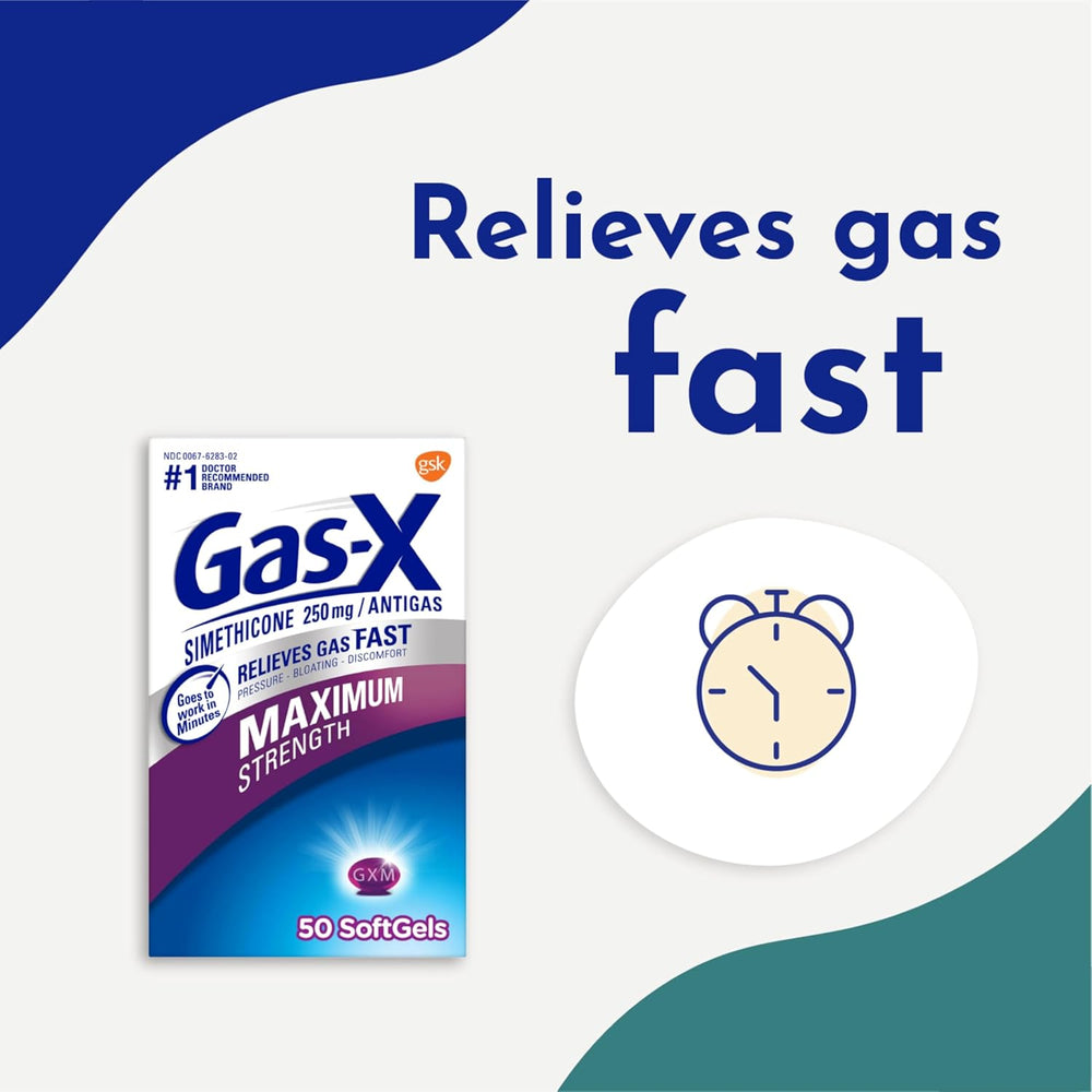 Gas-X Maximum Strength Softgels for Fast Gas Relief, 30ct