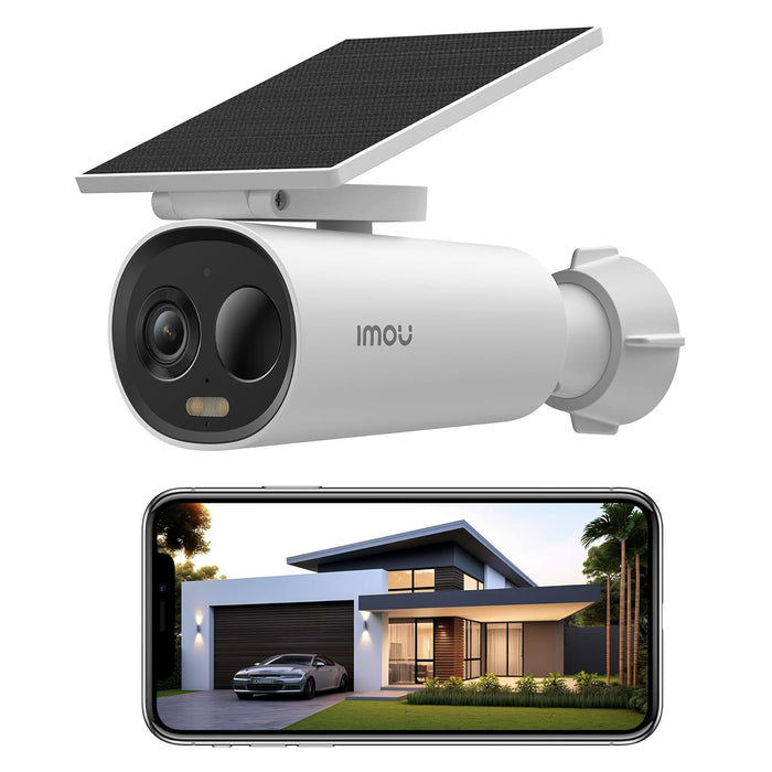 Imou 2K Outdoor Camera, Wireless Outdoor Camera, Security Camera for Home, Solar Security Camera, Outdoor Surveillance Cameras, Waterproof Dome Surveillance Cameras Cell AIO 3MP, Works with Alexa