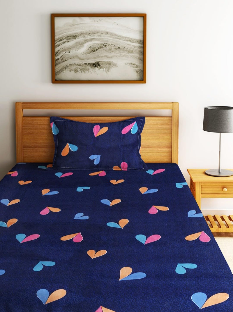 Fashion String 144TC Nature Embrace Lush Green Single Bedsheet with 1 Pillow Cover