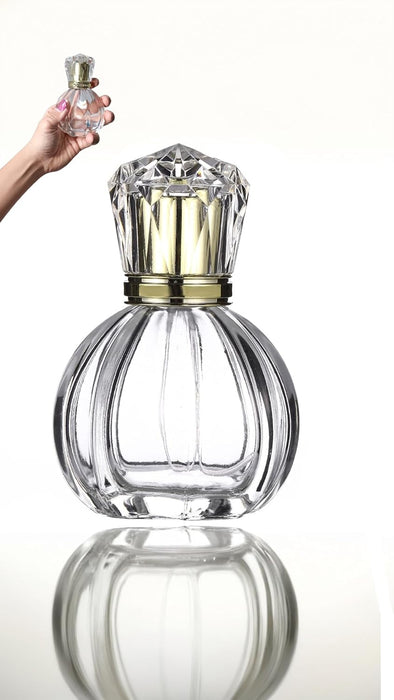 50ML 1.7 OZ Refillable Atomizer Spray Glass Empty Perfume Bottles for Travel