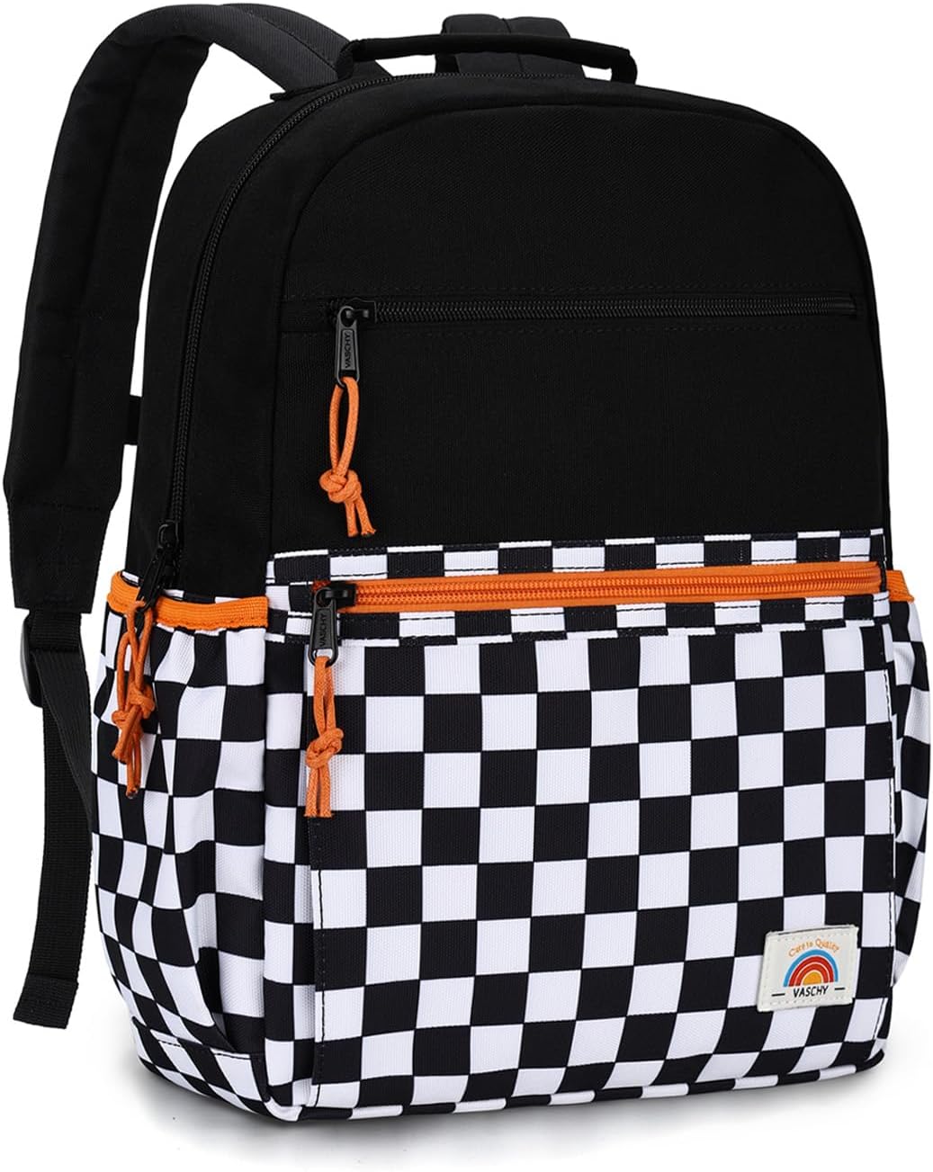 School Bag for Teen,Vaschy Lightweight Water Resistant Kids Toddller Backpack Boys Girls Plain Color-block Kids Bookbag Daypack with Two Sizes β image 7