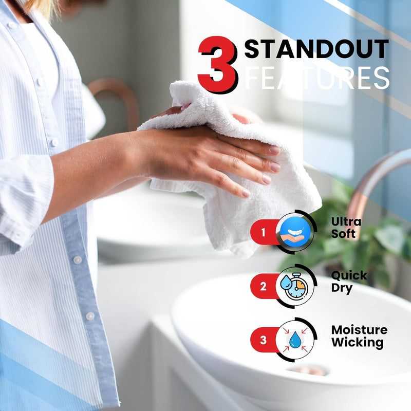 Infinitee Xclusives Premium Bath Towels Set Pack of 4-100% Ring Spun Cotton Bath Towels 70cm x 140cm - Highly Absorbent Durable Towels, Perfect for Daily Use (Charming Grey, Bath Towels)