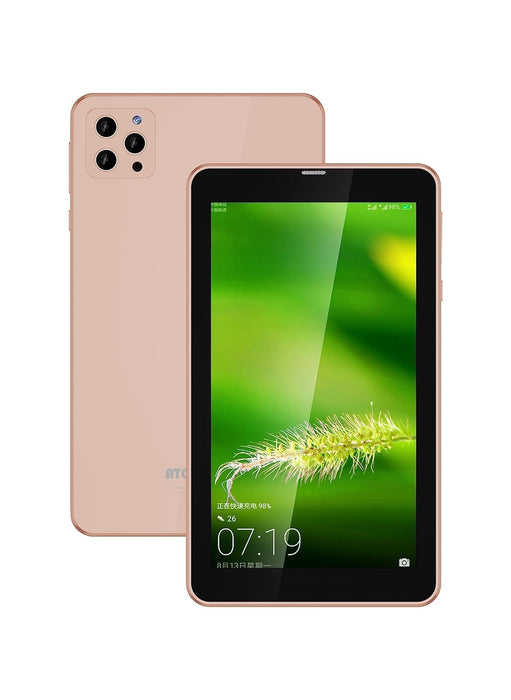 Atouch at your heart Atouch 7inch IPS Smart Android Tablet with Wireless Bluetooth,WiFi and Dual SIM 5G Zoom Supported X18 Kids Tablet with Protective Cover (Golden)