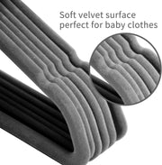 ManGotree Baby Velvet Hangers, Infant and Toddler Hangers, Non-Slip Children Hangers, Ultra-Slim Space Saving Kids Hangers, Sturdy Clothes Hangers 15 Pack (White)