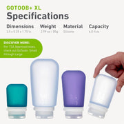 humangear Gotoob+ Silicone Travel Bottle with Locking Cap, XL (6.0oz)