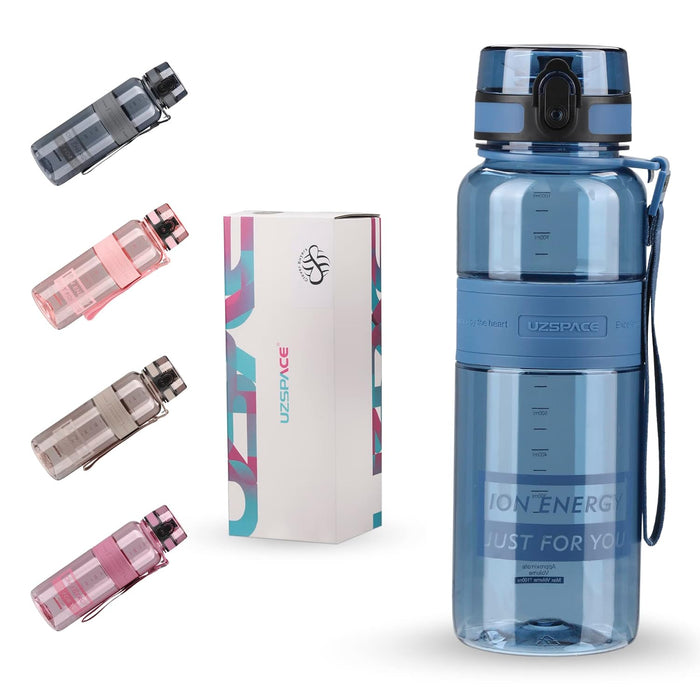 Drinking Water Bottle | Water Bottle for Men, Women & Kids | Leakproof BPA Free Yoga & Gym Running Water Bottle with One-Click Lock | Anti-Fall Tritan Sports Water Bottle (1000-ml, Calitoria Blue)
