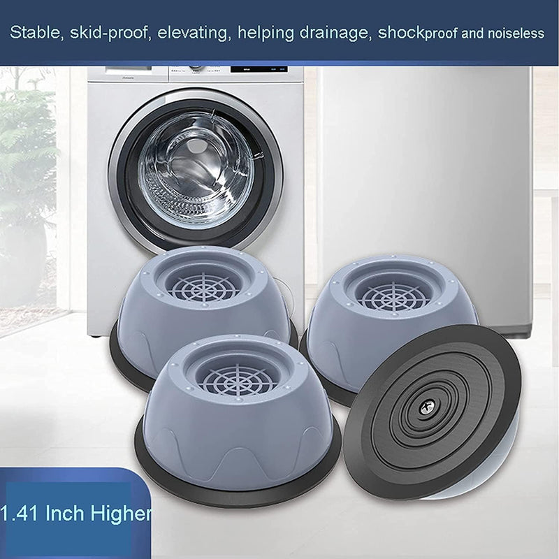 RXXR 4 Pcs Anti-Vibration Rubber Washing Machine Feet Pads Non Slip and Noise Reducing Rubber, Rubber Block Anti Walk Washer Pads for Any Washer and Dryer Machine
