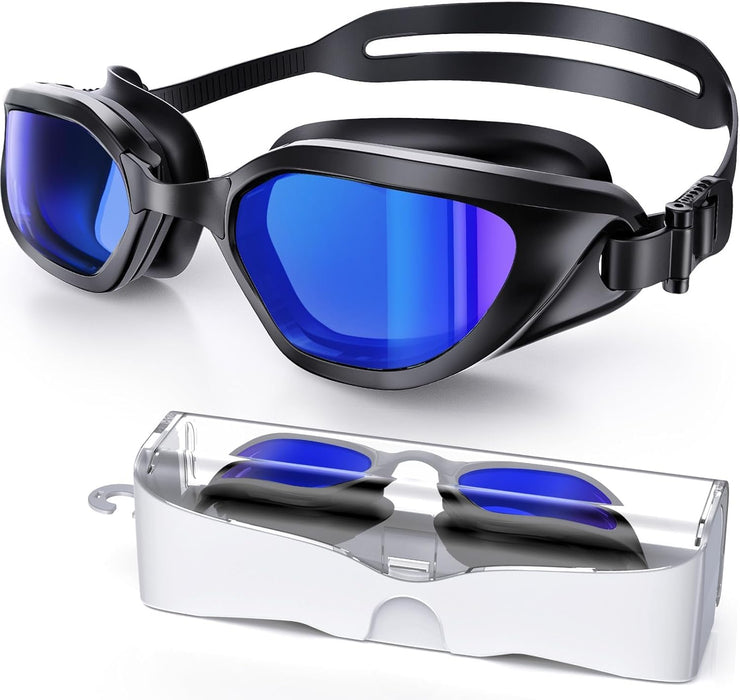KASTWAVE Swim Goggles, Swimming Goggles Adults, Anti-Fog Goggles, UV Protection Polarized No Leak Pool Goggles, Wide View Clear Vision Pool Goggles, for Youth Men Women