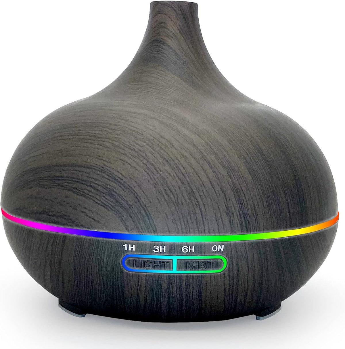 SKY-TOUCH Essential Oil Diffuser, 550ml Oil Diffuser with 4 Timer, Aromatherapy Diffuser with Auto Shut-off Function, Cool Mist Humidifier BPA-Free for Bedroom Home (Dark Brown) – image 2