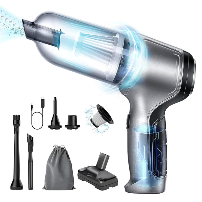 TDOO 3 in 1 Wireless Handheld Rechargeable Portable Car Vacuum,19000PA High Power Cordless Rechargeable Car Vacuum, 2 Washable Filters and Strong Suction Brushless Motor,for Car,office Home Cleaning