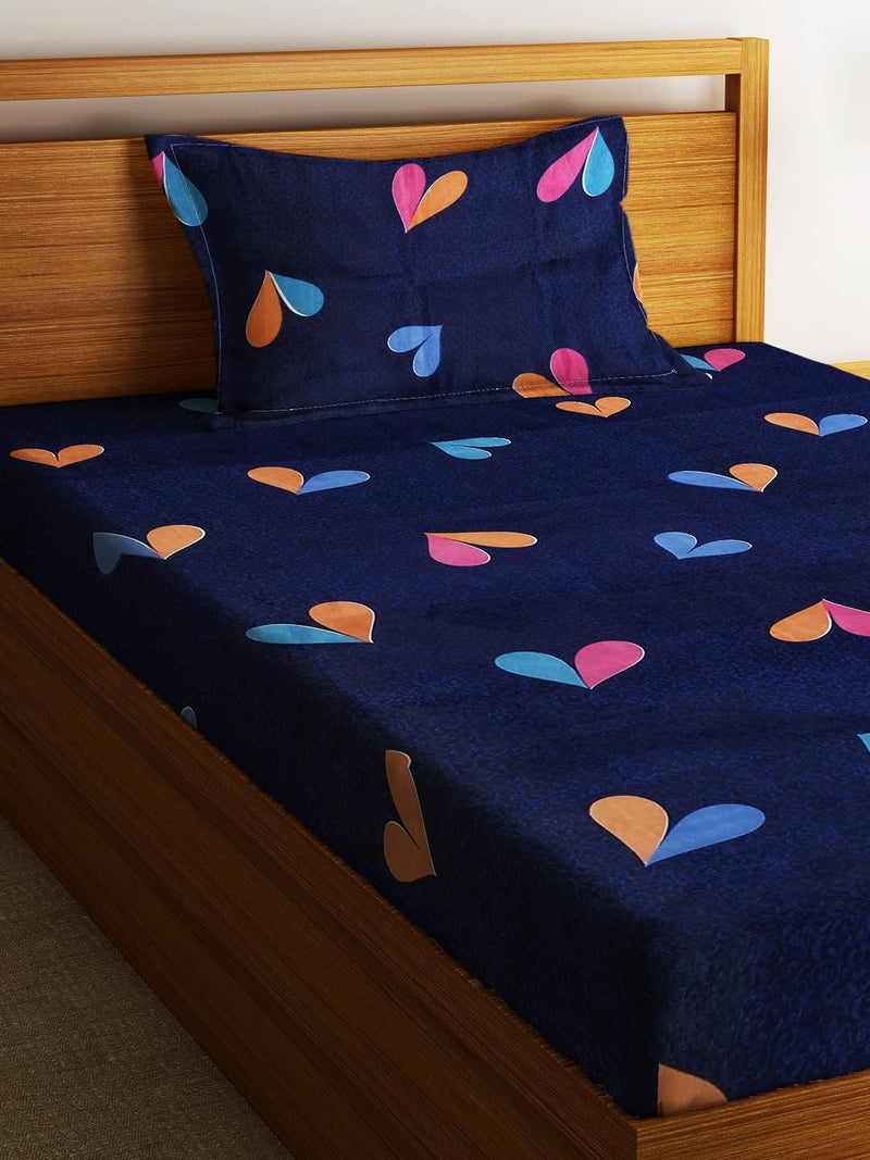 Fashion String 144TC Nature Embrace Lush Green Single Bedsheet with 1 Pillow Cover