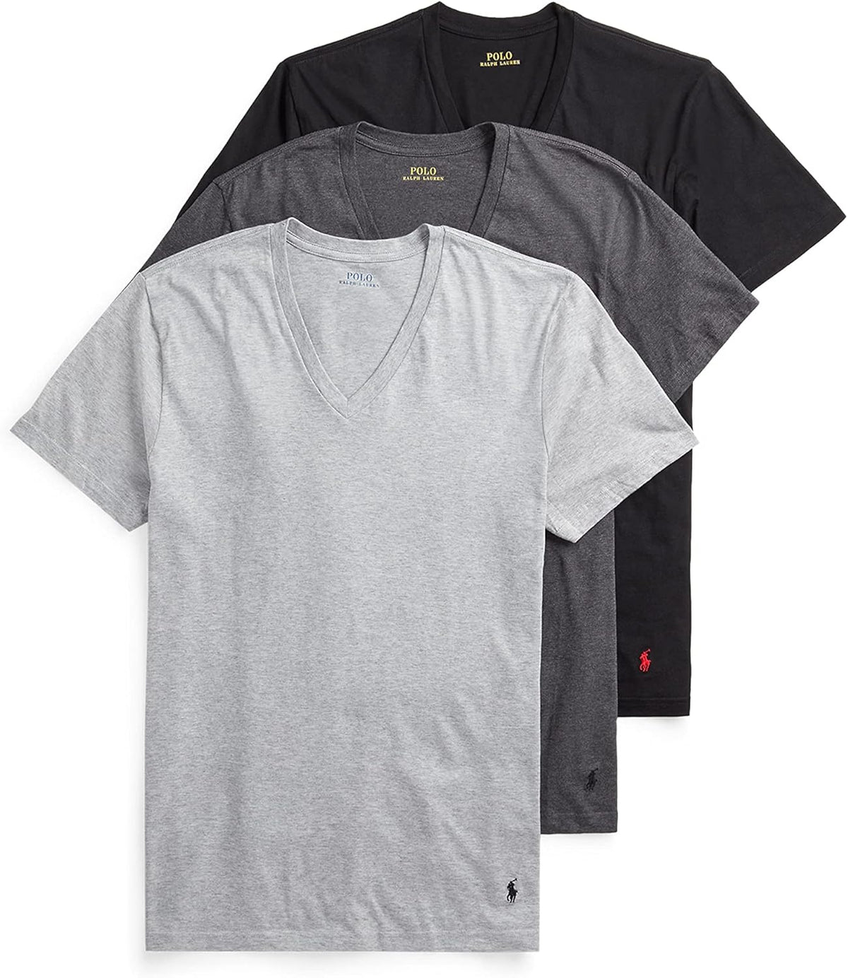 mens Slim Fit Cotton V-neck Tee Undershirt (pack of 3) – image 1