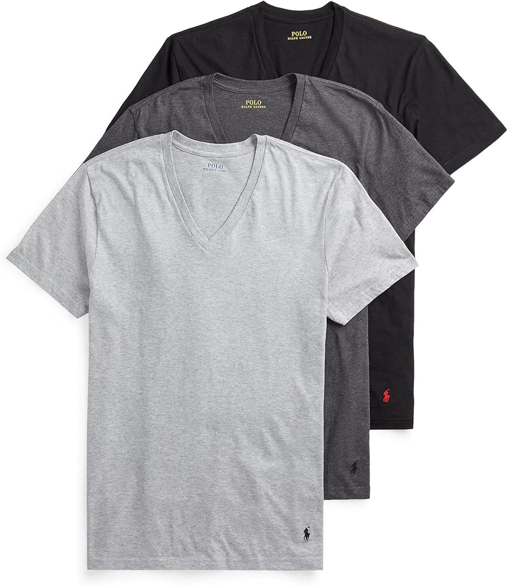 mens Slim Fit Cotton V-neck Tee Undershirt (pack of 3)