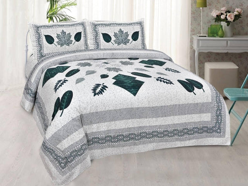 SUFAYA FAB Printed Indian Sanganer Royal Cotton Premium Big Size Bedsheets for Modern Look(100x100) inches with Two Pillow (18x28)