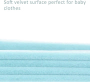 ManGotree Baby Velvet Hangers, Infant and Toddler Hangers, Non-Slip Children Hangers, Ultra-Slim Space Saving Kids Hangers, Sturdy Clothes Hangers 15 Pack (White)