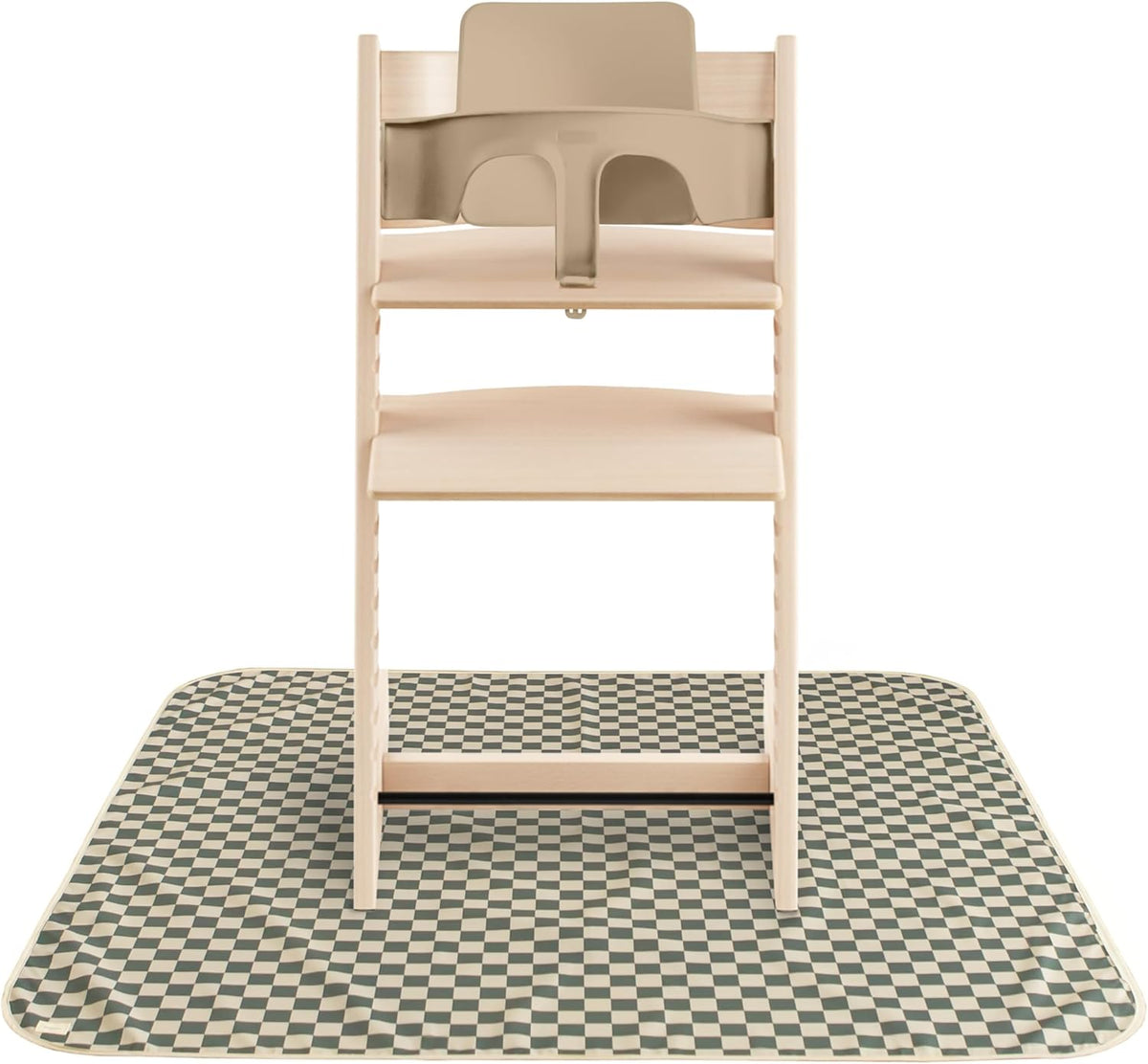 Baby Splat Mat 42.5x42.5 Inch (Olive Check) Water Resistant for Under High Chair and Infant Play β image 10
