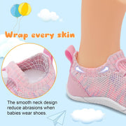 L-RUN Baby Shoes Infant Breathable Non Slip First Walking Shoes Baby Boys Girls Sneakers with Soft Rubber Sole Toddler Slip On Shoes