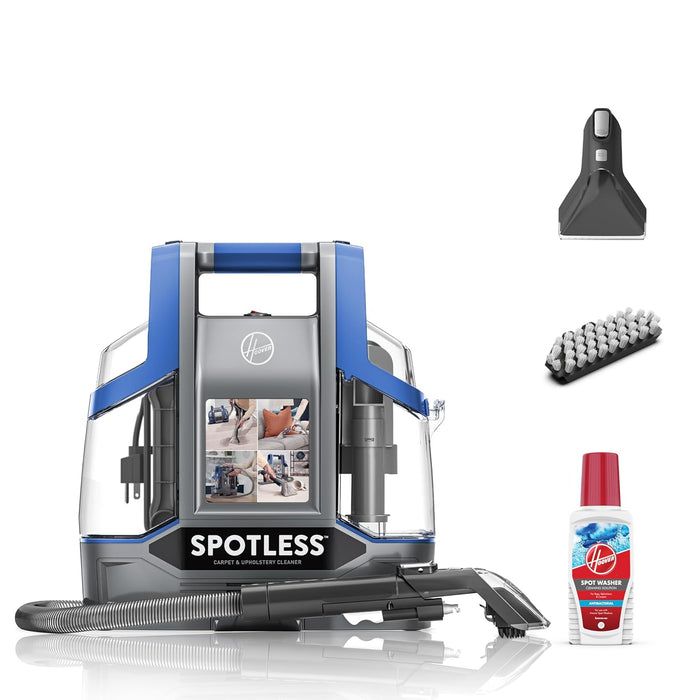 Hoover CDCW-CSME Spotless Carpet Cleaner Portable Lightweight Carpet & Upholstery Multi Surfaces Cleaner For Car Seats, Sofa, Kitchen, Outdoor & More, Removes Spots Spills & Tough Stains-Blue