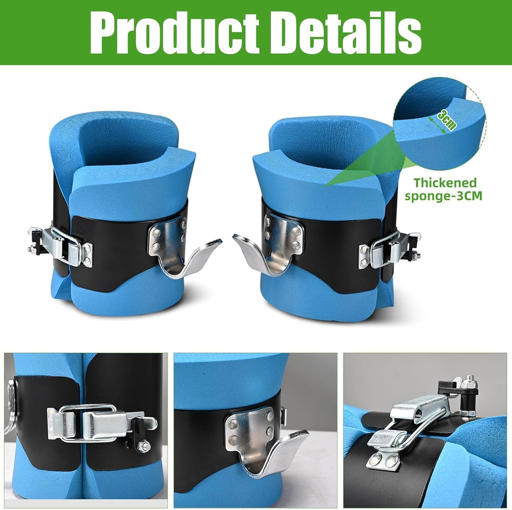 NALACAL Anti Gravity Boots Inversion Hang Up Boots Inversion Boots Gravity Compression Relief Exercise Recovery Compression Relief and Fitness with 2 Gravity Hook (Blue)