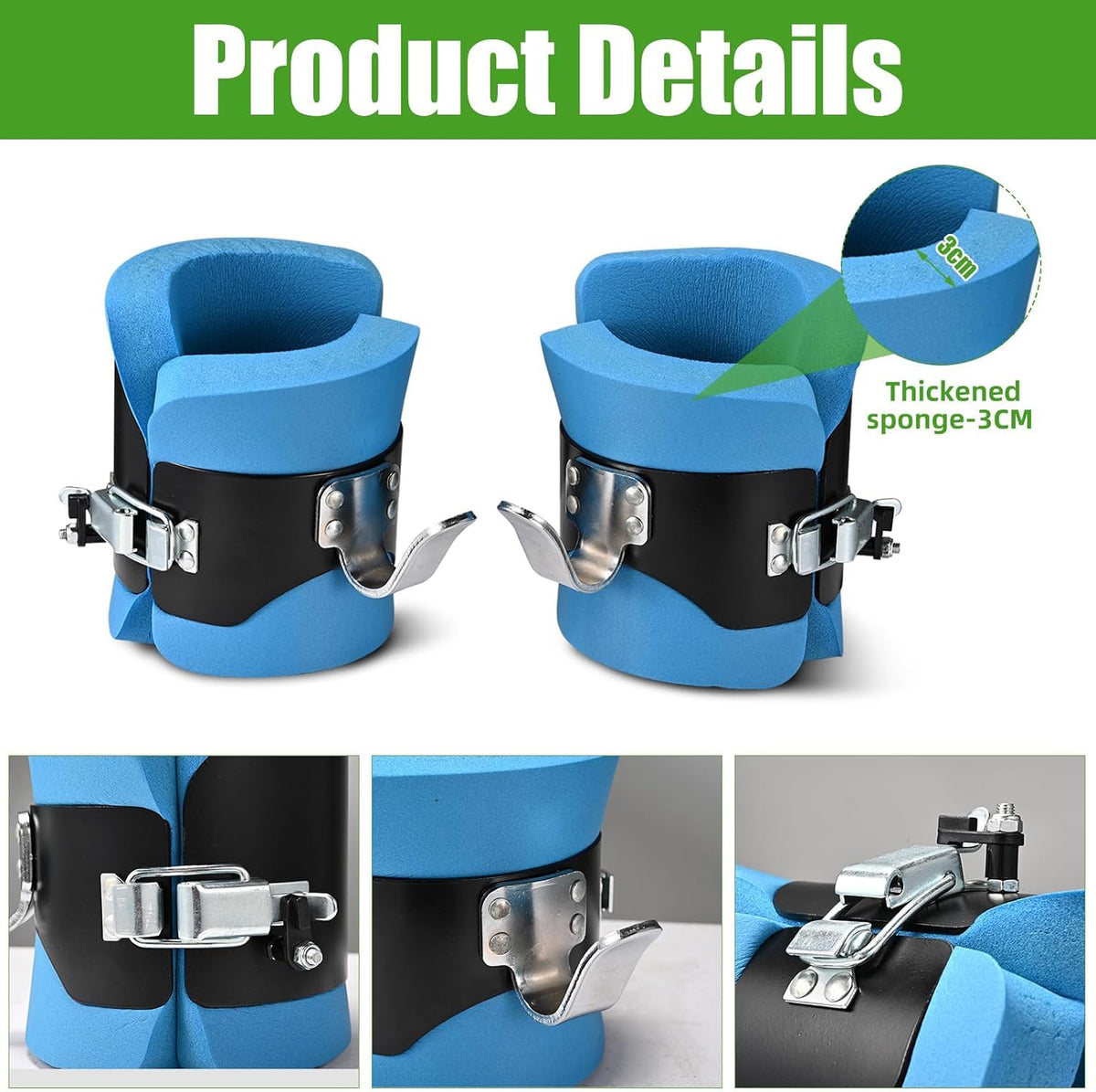 NALACAL Anti Gravity Boots Inversion Hang Up Boots Inversion Boots Gravity Compression Relief Exercise Recovery Compression Relief and Fitness with 2 Gravity Hook (Blue) – image 5
